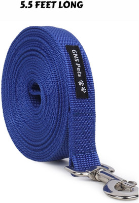 GNS PETS 5.5 Nylon Webbing Training Leash With Stainless Steel hook to Puppy Walk /Run-> 170 cm Dog Strap Leash(Blue)