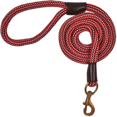 VamaLeathers Rope Leash -Strong & Comfortable -Heavy Duty Solid Brass Hook for Small Size Dog 160 cm Dog & Cat Chain Leash(Multicolor)