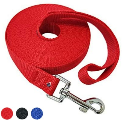 MS PET HOUSE Nylon Dog Training Lead 10 Ft Long Leash for Dogs (1 Inch 10ft Red 15 cm Dog Strap Leash(Red)