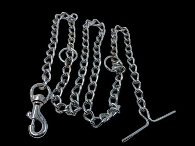 Yucky Iron Leash Chain 10 number adjustable top strong quality 203 cm Dog Chain Leash(Silver)