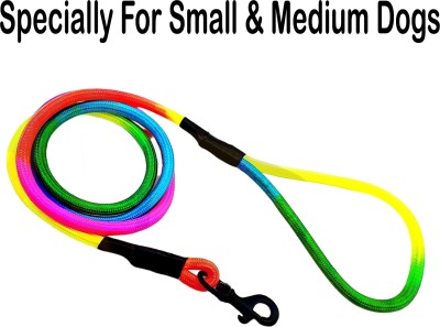 WROSHLER HIGH QUALITY MULTICOLOR ROPE LEASH FOR SMALL & MEDIUM DOGS [COLOR MAY VERY] 152.4 cm Dog Cord Leash(Multicolor)