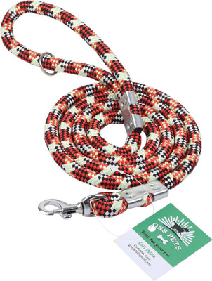 GNS PETS Rope Nylon DOG Puppy Leash Comfortable Strong Rope lead 12mm x 5 FT 153 cm Dog Cord Leash(Multicolor)
