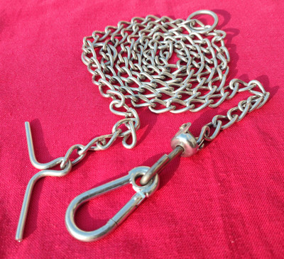 MILLIONS JOY Heavy Duty Dog Leash Chain no 10 XL SnapHook all Medium & Small Dogs 5.6 Feet g1 165 cm Dog Chain Leash(Silver)