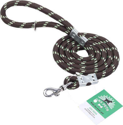GNS PETS Durable 5-Foot Rope Dog Leash Comfortable Handle|Ideal for Walking Training Pets 170 cm Dog Cord Leash(Green)