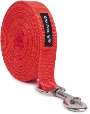 GNS PETS 15Feet Long Nylon Webbing Puppy Dogs Training leash Swivel Clasp 460 cm Dog Strap Leash(Red)