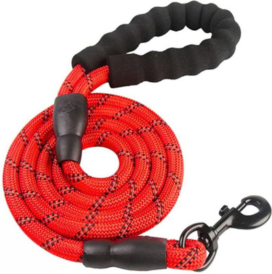 Petfun Night Reflective Dog Rope Leash | Durable No-Pull Training Leash for Dogs 15mm 150 cm Dog Cord Leash(Red)