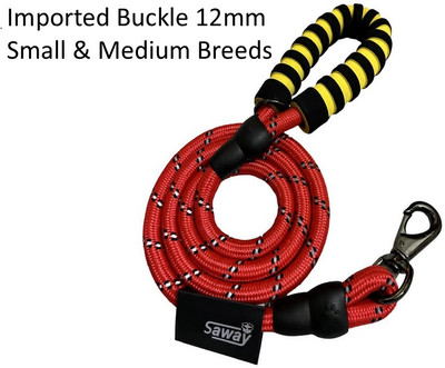 ZoraX Fancy Red Radium Rope With Imported Hook For Small And Medium Breeds 12mm 175 cm Dog Strap Leash(Red)
