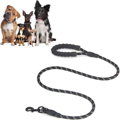 HICOBER Black Rope Dog Cord Training Leash for Dogs with Strong Hook Walking & Training 3.5 cm Dog & Cat Cord Leash(Black)