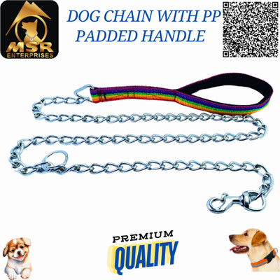 MSR Durable Dog Chain Leash with Zinc Hook & Soft Padded Handle, Size: L 152 cm Dog Chain Leash(Multicolor)