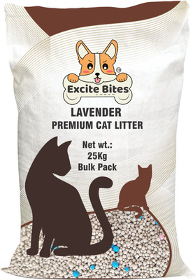 Excite Bites Ball Shape Money Saver Bulk Bag Lavender Flavor Bentonite Cat Litter 25kg (50L) Pet Litter Tray Refill