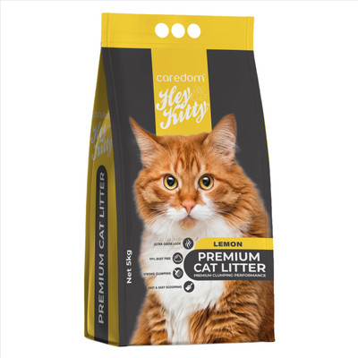 Caredom Hey Kitty Premium Ball Shape Bentonite Best Cat Litter with Lime Fresh Scent 5Kg Pet Litter Tray Refill