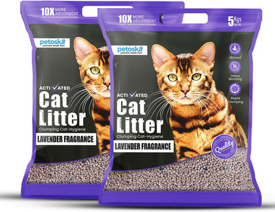 PETOSKA Lavender Fragrance Pack of 2 Pet Litter Tray Refill