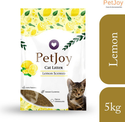PetJoy Cat Litter Inside | Pet Friendly Lemon Essential Oils | Pet Litter Tray Refill