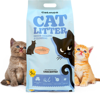 Catmos Cat Litter Unscented Pet Litter Tray Refill
