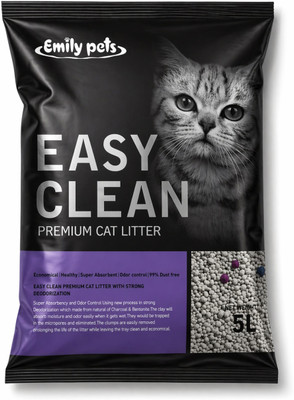 Emily Pets Fresh Scented Bentonite Cat Litter (Lavender, 5 L) Pet Litter Tray Refill