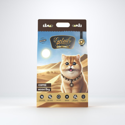 Gotails Cat Litter 5KG – A Litter that Cares | (Pack of 1, Coffee) Pet Litter Tray Refill