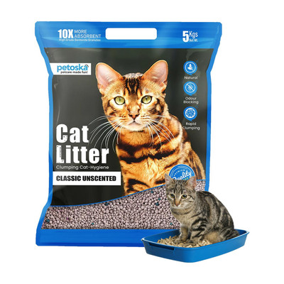 PETOSKA Activated Cat Unscented Pet Litter Tray Refill