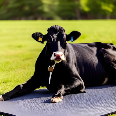 Duramat D_COWMATBLK Cow Pet Mat