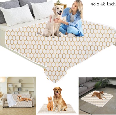 ADBENI HOME 48x48 Inch White Waterproof Dog Pet Mat