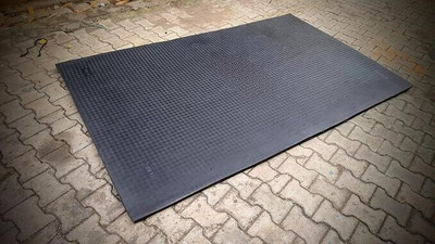 chirag Mat For Animal |Rubber | Black ( Pack of 1 ) Cow Pet Mat