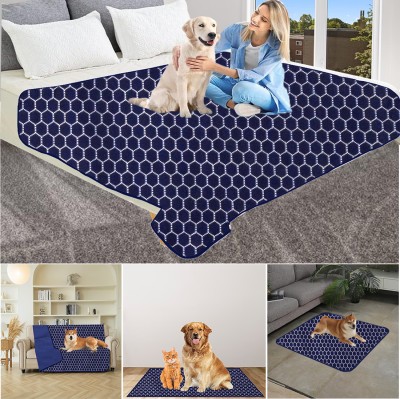 ADBENI HOME 72x72 Inch Navy Blue Waterproof Dog Pet Mat