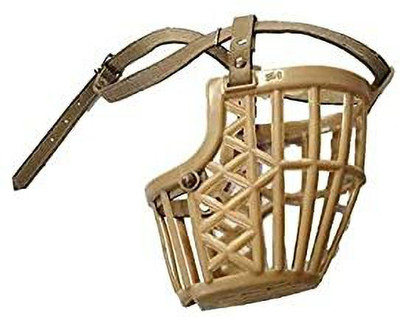OM ZEE DOG MUZZLE SIZE NO. 4 Medium Strips ADJUSTABLE & ANTIBARKING DOG MUZZLE Medium Strips Dog Muzzle(Brown)