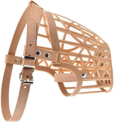 Just Kidding Dog Mouth Cover Muzzle For Medium Breed-M(1 Piece,Beige, Size-4) Medium Strips Dog Muzzle(Beige)