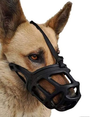 DogTrust Large Rubber Muzzle: Durable and Safe for Labradors and Golden Retrievers Large Other Dog Muzzle(Black)