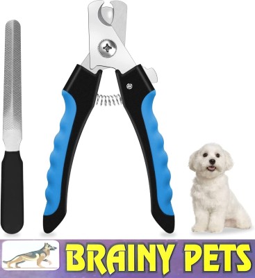 BRAINY PETS Dog & Cat Nail Cutter With Filer, Professional Safety Guard Grinder Nail Clipper(For Dog & Cat)