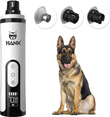 Hank Dog Nail Grinder - LCD Display - 2 LED Lights - 3 Speed Modes - Dog Nail Trimmer Grinder Nail Clipper(For Dog & Cat)