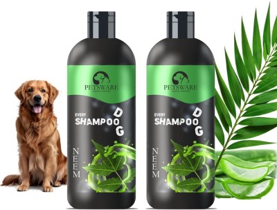 PETSWARE Herbal Neem Dog Shampoo 400ml | Puppy Safe Shampoo Allergy Relief, Anti-fungal, Anti-itching, Anti-parasitic, Conditioning, Flea and Tick NEEM Dog Shampoo(400 ml)