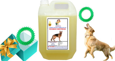 swacch German Shepherd Dog Shampoo + Spike Ring Chew Toy Combo Pack Conditioning Lemon Dog Shampoo(5 L)