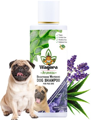 Wagora Ayurveda Brightening Whitening Pug Dog Shampoo Whitening and Color Enhancing, Conditioning Aloe Vera, Rosemary & Lavender, Natural Fragrance Dog Shampoo(100 ml)