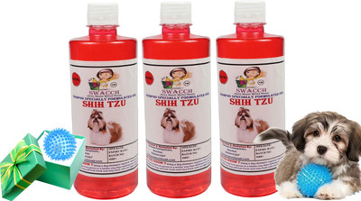 swacch Spike Ball Chew Toy + Shih Tzu Dog Shampoo Combo Pack Conditioning Strawberry Dog Shampoo(1500 ml)
