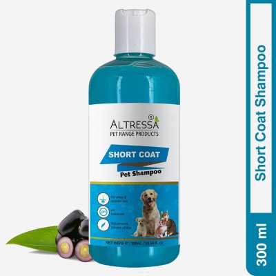 ALTRESSA Short Coat Pet Shampoo for Shiny & Smooth Hair, Java Plum, Neem & Aloe Extracts Allergy Relief, Anti-itching, Anti-parasitic Java Plum Fragrance Dog Shampoo(300 ml)