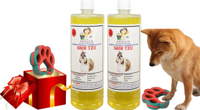 swacch Shih Tzu Dog Shampoo + Paw Shape I Rubber Toy For Teething , Playing Conditioning Lemon Dog Shampoo(2 L)