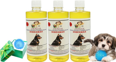 swacch Spike Ball Chew Toy + Doberman Dog Shampoo Combo Pack Conditioning Lemon Dog Shampoo(1500 ml)