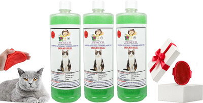 swacch Indian Billi Shampoo + Bath Brush with Adjustable Straps Conditioning Neem Alovera Cat Shampoo(3 L)