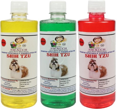 swacch Shih Tzu Conditioning Lemon, Jasmine, Neem Alovera Dog Shampoo(1500 L)