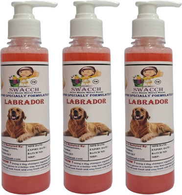 swacch Premium Shampoo For Labrador (200ml) (Pack of 3) Conditioning Jasmine Dog Shampoo(600 ml)