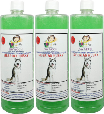 swacch Siberian Husky Dog Shampoo With Large White Bone Conditioning Neem Alovera Dog Shampoo(3 L)