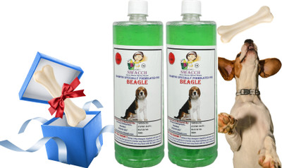 swacch Beagle Dog Shampoo With Medium White Bone Conditioning Neem Alovera Dog Shampoo(2 L)