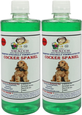 swacch Cocker Spaniel Dog Shampoo + Rubber Dumbbell Toy , Interactive & Playing I Conditioning Neem Alovera Dog Shampoo(1 L)