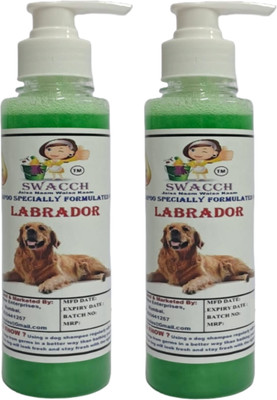 swacch Premium Shampoo For Labrador (200ml) (Pack of 2) Conditioning Neem Alovera Dog Shampoo(400 ml)