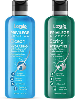 Lozalo Privilege Ocean and Spring Conditioning Shampoo- 500 ml*2 | Hydrating Shampoo Conditioning Ocean, Spring Dog, Cat Shampoo(1000 ml)