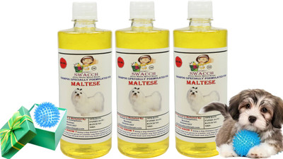 swacch Spike Ball Chew Toy + Maltese Dog Shampoo Combo Pack Conditioning Lemon Dog Shampoo(1500 ml)