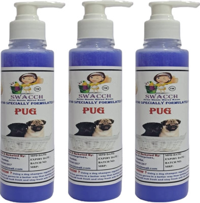 swacch Premium Shampoo For Pug (200ml) (Pack of 3) Conditioning Lavender Dog Shampoo(600 ml)