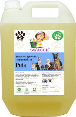 swacch Pet Shampoo I Puppy Safe Shampoo I Shine and Smooth Hair Conditioning Lemon Dog Shampoo(5 L)