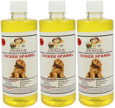 swacch Cocker Spaniel Dog Shampoo + Rubber Dumbbell Toy , Interactive & Playing I Conditioning Lemon Dog Shampoo(1500 ml)