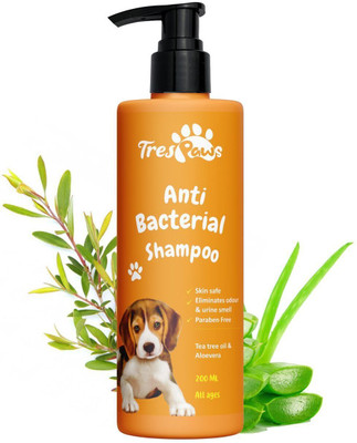 Trespaws Anti Bacterial Dog Shampoo, Allergy Relief, Shampoo for Dogs, Dog & Cats Shampoo Anti-fungal Tea Tree Oil & Aloevera Dog Shampoo(200 ml)